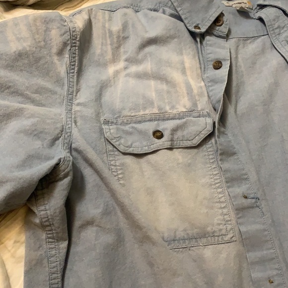 Carhartt Short Sleeve Mens jean button Down - Picture 5 of 7